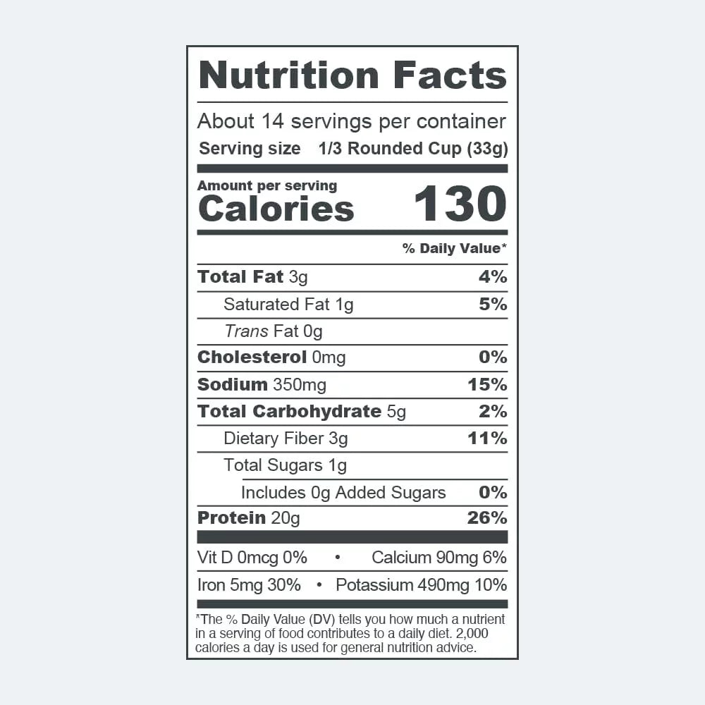Chocolate Plant Protein Powder, 20g Protein, 16.5 oz L5756