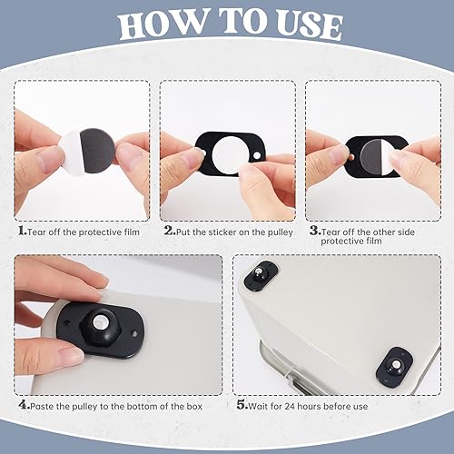 Self Adhesive Stainless Steel Universal Wheel Roller 360 Degree Rotation Sticky Pulley (8 Pieces) C69372