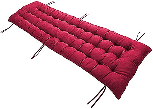 Red 48 inch Thicken Washable Patio Bench Cushion S330