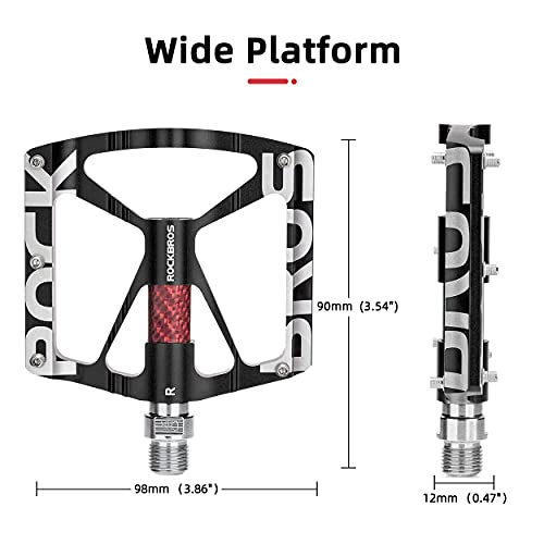 CNC Non-Slip Lightweight Aluminum Alloy Bicycle Platform Pedals 9/16" O1062