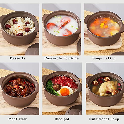 Natural Terracotta Casserole with Lids Clay Pots C586