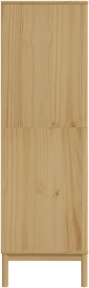 Brown Solid Wood Pine Wardrobe V430744