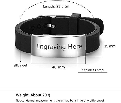 Silicone Adjustable Medical Alert Bracelets F550653