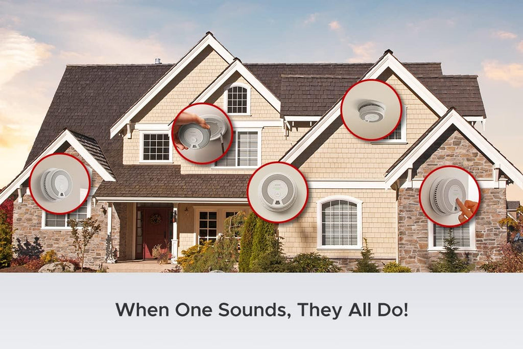 Pack of 3 Wireless Interconnected Smoke and Carbon Monoxide Detector P3663