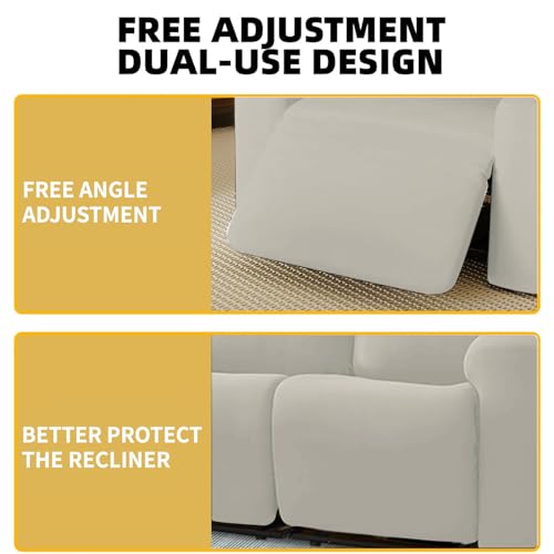 Orange 2 Seat Stretch Soft Recliner Sofa Cover C4858