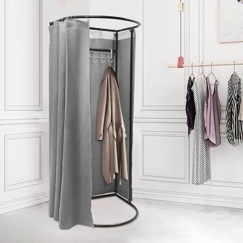 Grey Portable Folding Dressing Room with Shading Curtain V611