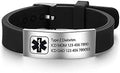 Silicone Adjustable Medical Alert Bracelets F550653