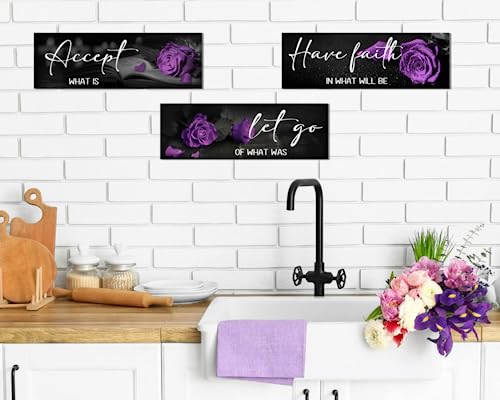 Purple Wood Wall Decor L6900