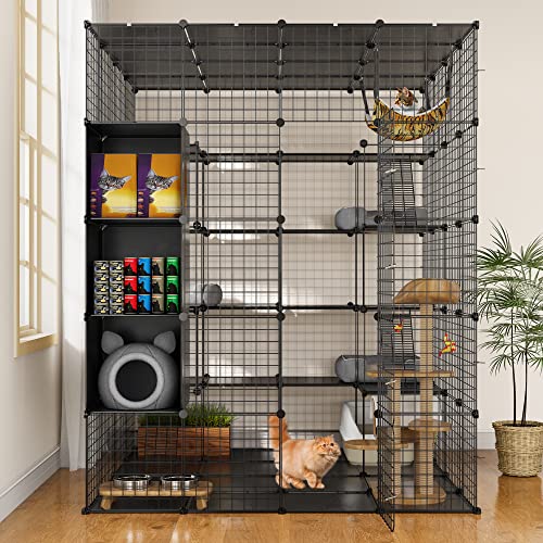 Large Cat Cage with Roof Hammock Platforms M204