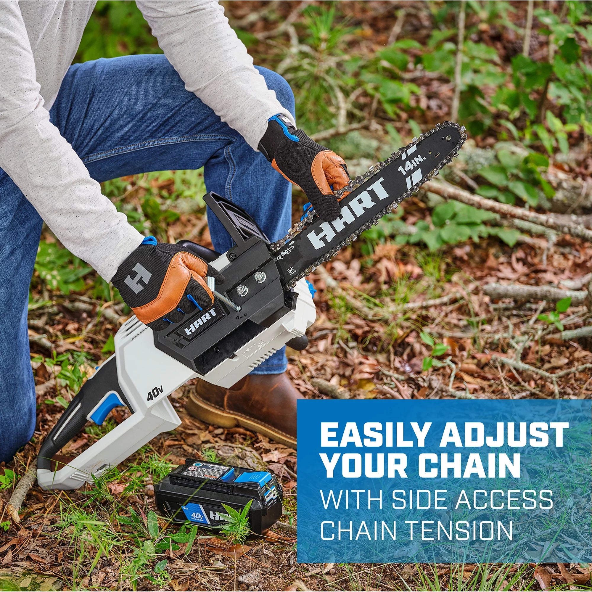 40-Volt 14-inch Battery-Powered Brushless Chainsaw Kit X2414