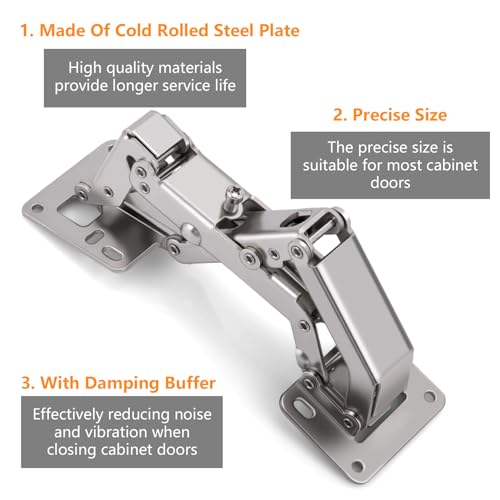 2 Pack 170° Door Hinge, Full Overlay Concealed G4322
