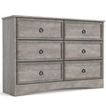 Gray 6 Drawer Dresser with Strip Lights K158409