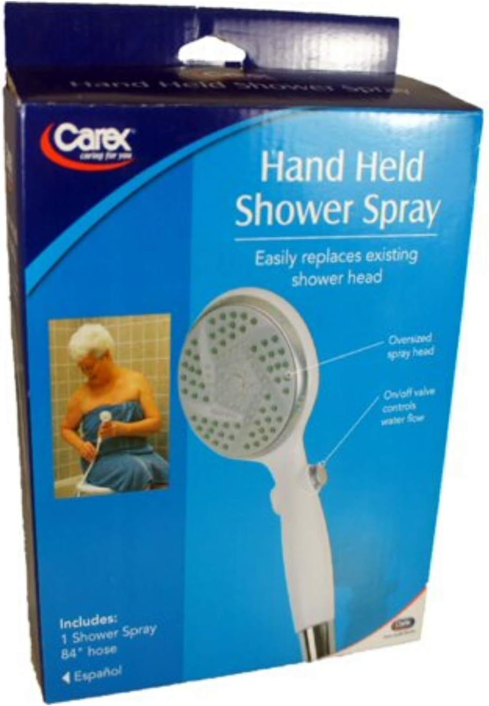 White Handheld Shower Head with 84" Hose J20095