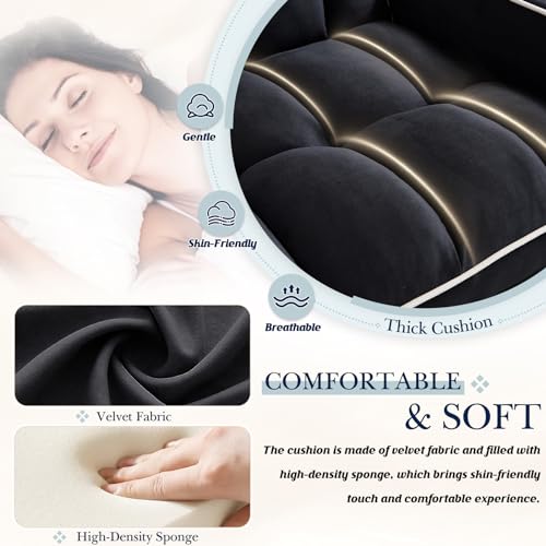 Beige Velvet Convertible Chair Bed N709
