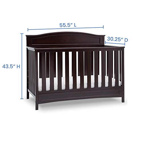 White 4-in-1 Convertible Baby Crib Y94335
