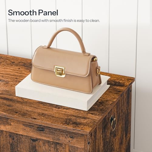 White and Walnut 39.3" Wooden Storage Bench T379