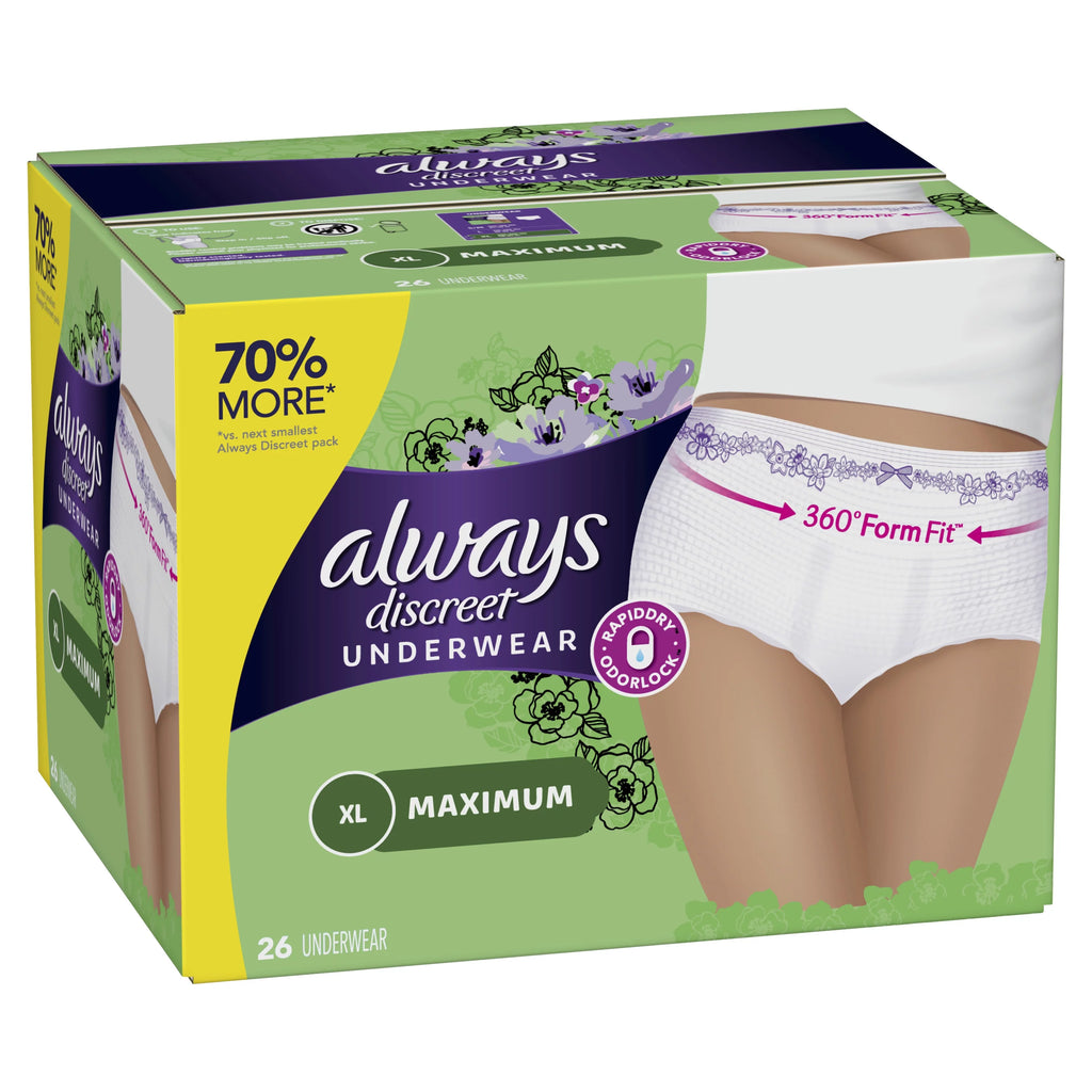 Maximum XL Postpartum Incontinence Underwear, 26 Ct I307