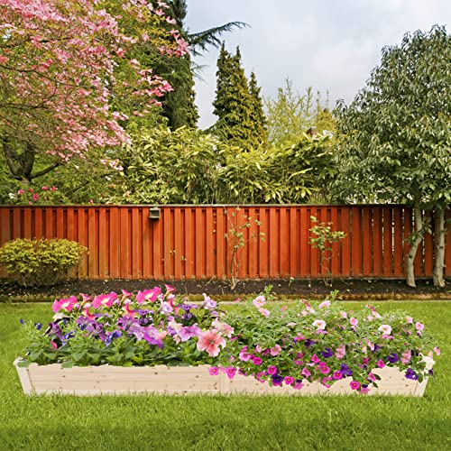 Wooden Raised Garden Bed (92 x 24 x 10 Inch) S5489