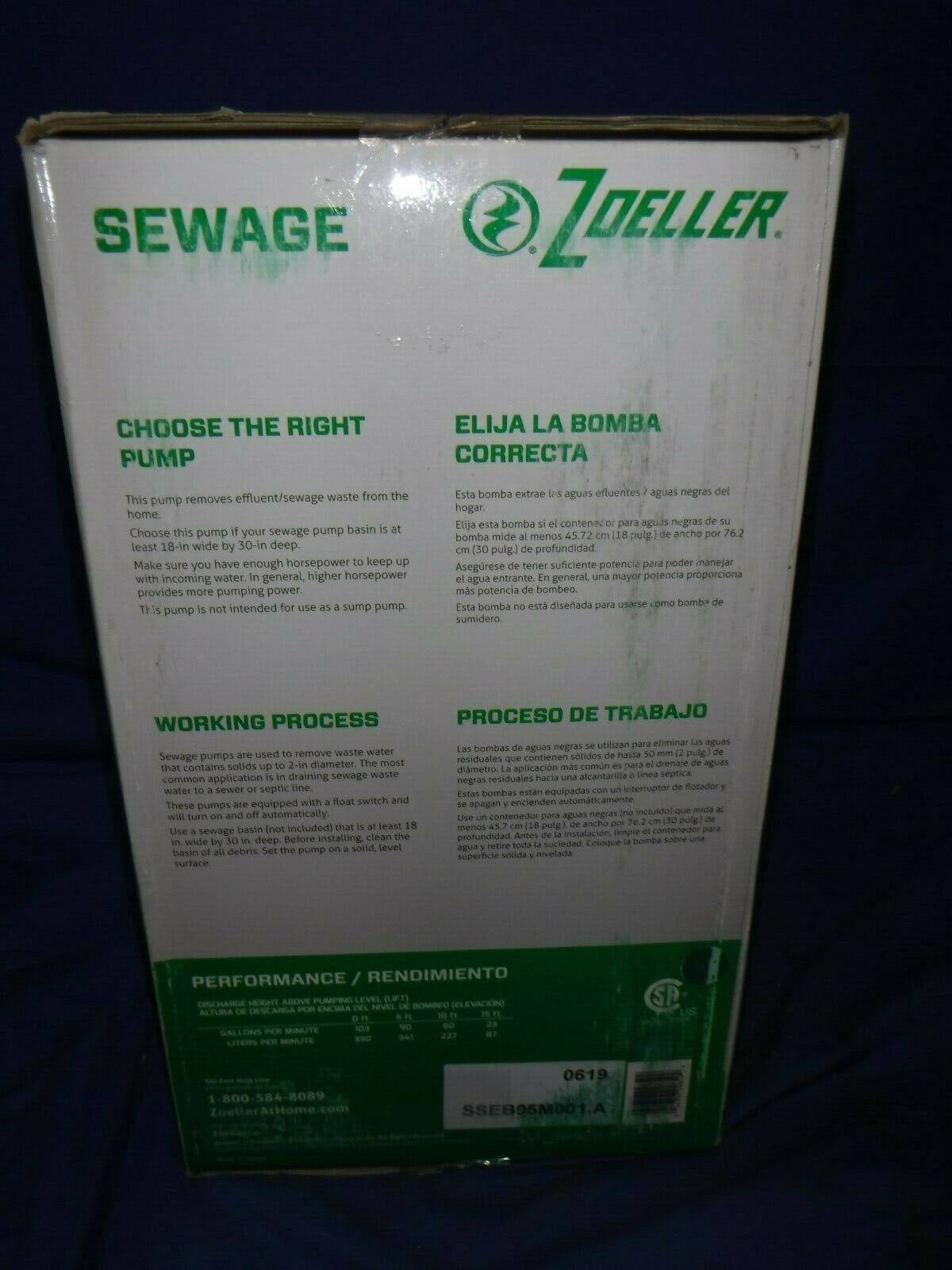 0.5-HP 115-Volt Cast Iron Sewage Sump Pump D165890