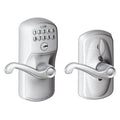 Satin Chrome Keypad Entry Leverset C9006