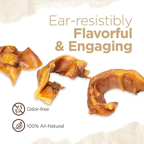 Natural Pig Ear Slivers for Dogs, 1.5 Pounds Bag, Air Dried G6985