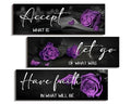 Purple Wood Wall Decor L6900