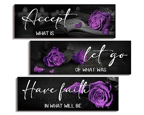 Purple Wood Wall Decor L6900