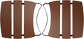 3 Shelves Slats HDPE Grill Side Shelves U228