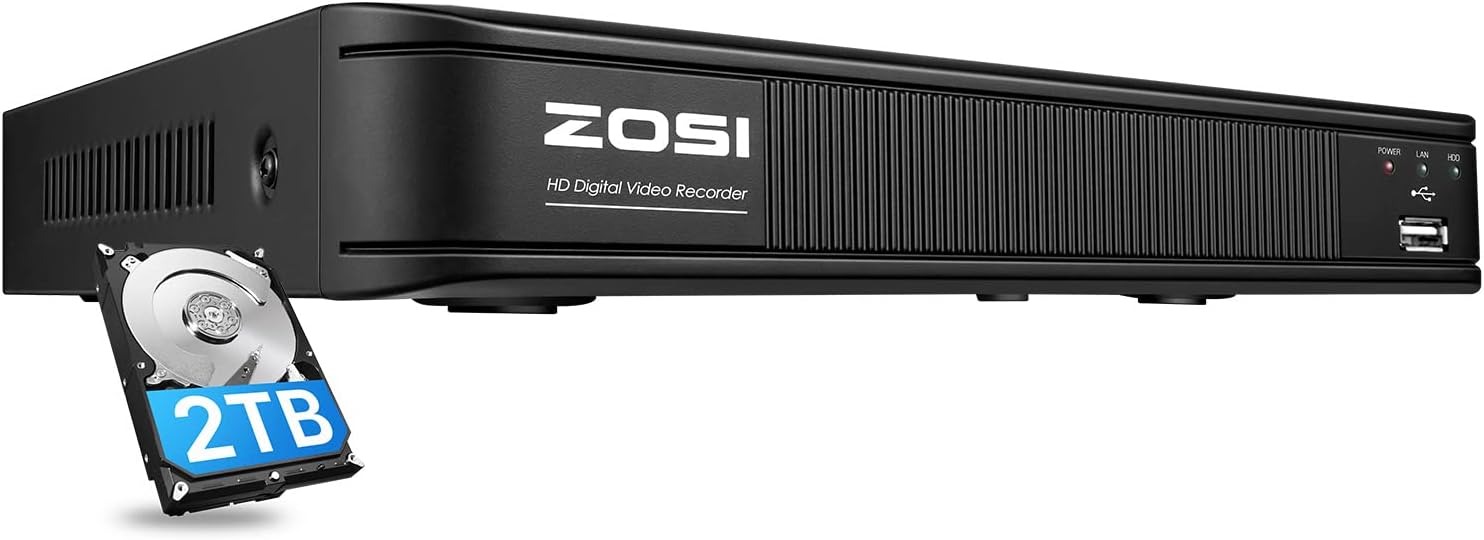 8 Channel 5MP CCTV DVR Recorder with 2TB Hard Drive E734081