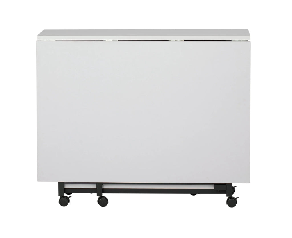 Charcoal White Mobile Fabric Cutting Table with Storage 30" H P7816