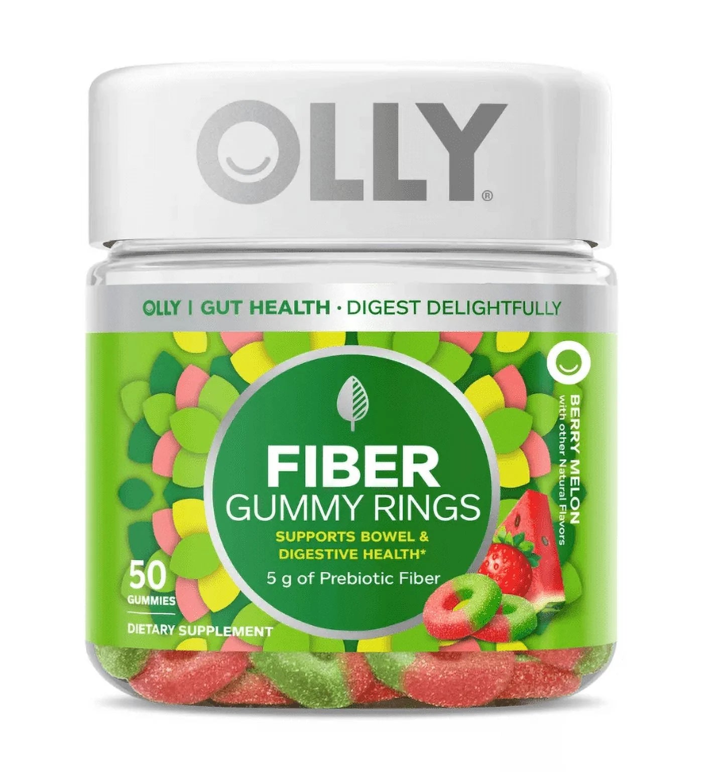 50 gummies Fiber Digestive Gummy Rings D609