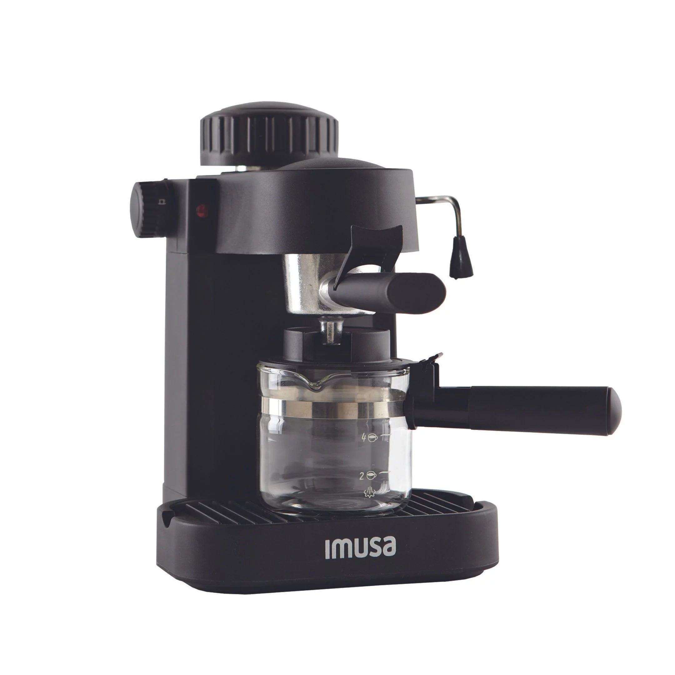 4 Cup Capacity Electric Espresso Cappuccino Maker 800 Watts Black F393