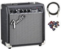 Black Guitar Combo Amplifier with Cable and 12-Pack Picks Y597347