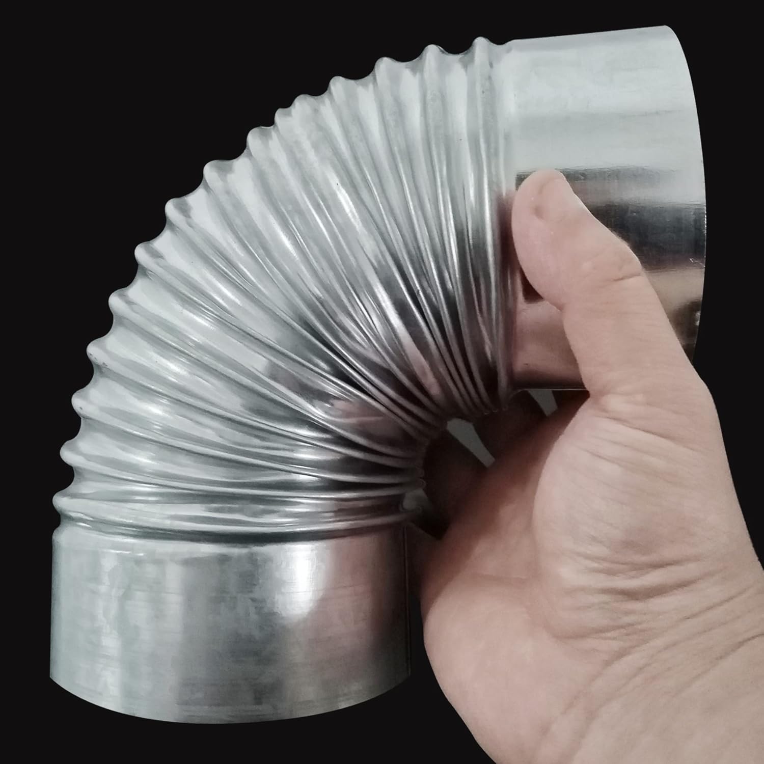 90 Degree Metal Elbow Connector, 4", Silver Y59365