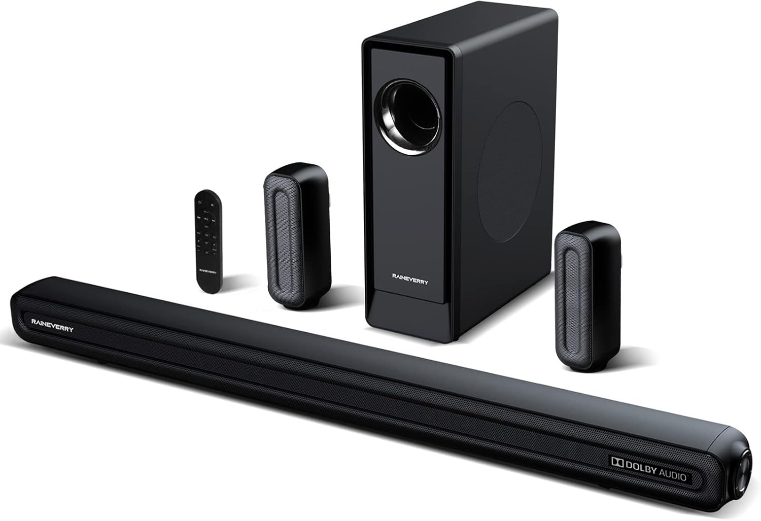 5.1 CH Surround Sound Bar with Dolby Audio, Wireless Subwoofer & Rear Speaker, Bluetooth 5.3 I403660