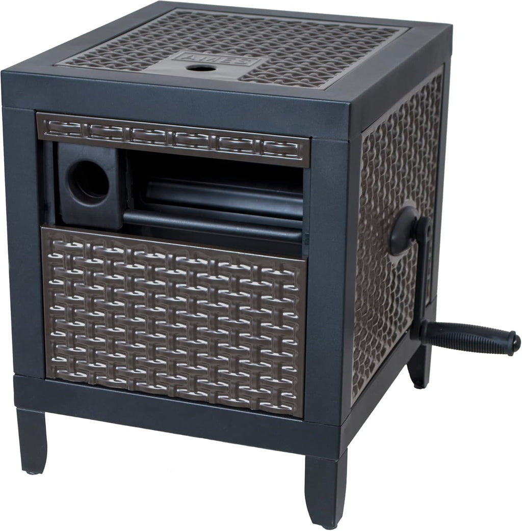 Black Metal Hose Reel Cabinet Box, 100 Ft. Capacity A271