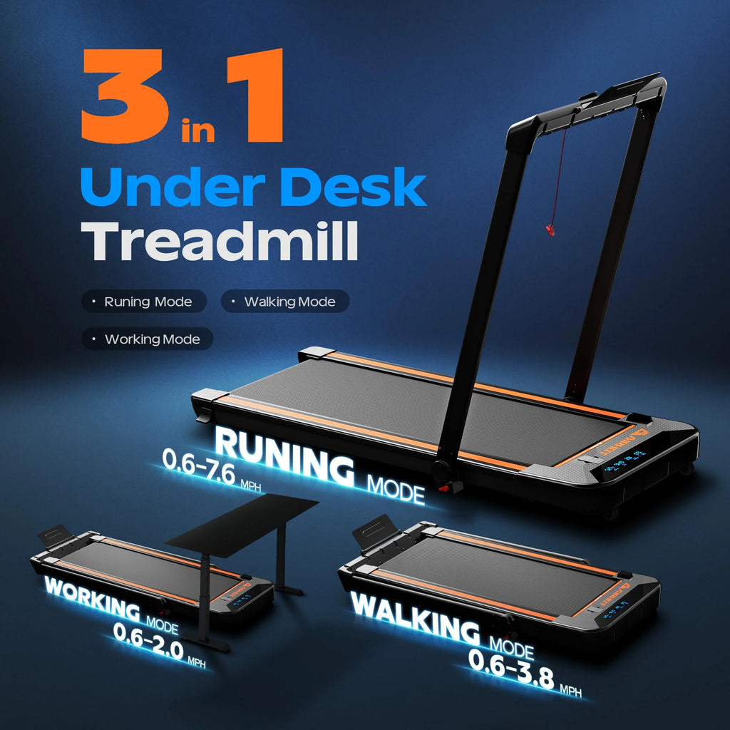 Black Folding Under Desk Treadmill G965