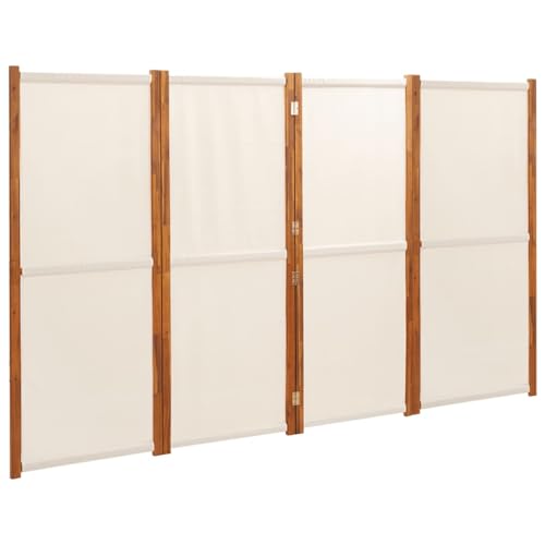 Cream White Acacia Wood Room Divider E9420
