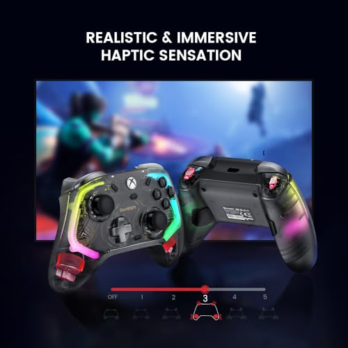 Wired Controller for Xbox Series X|S, Xbox One, Windows, Steam, Transparent Gaming Gamepad with Hall Effect Joysticks Z10940