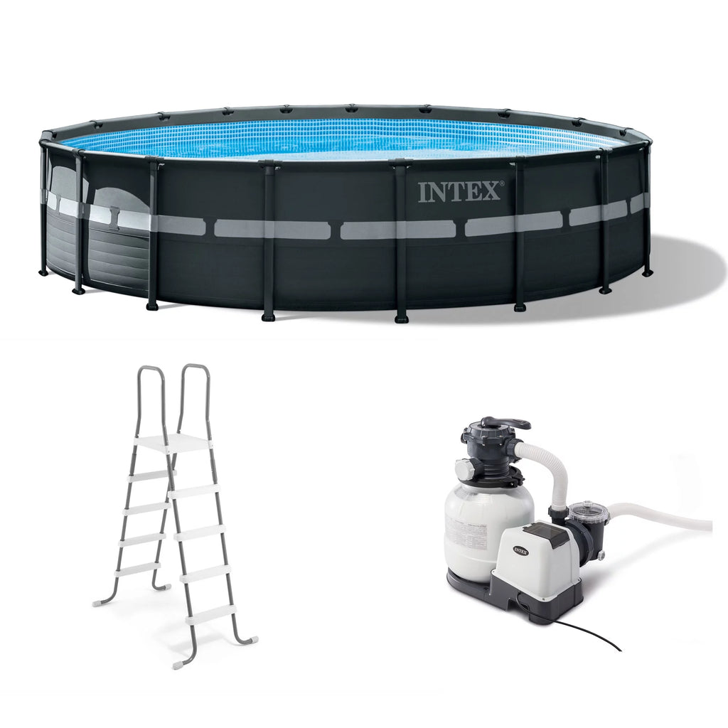 18' x 52" Round Above Ground Pool Set with Filter Pump C72561