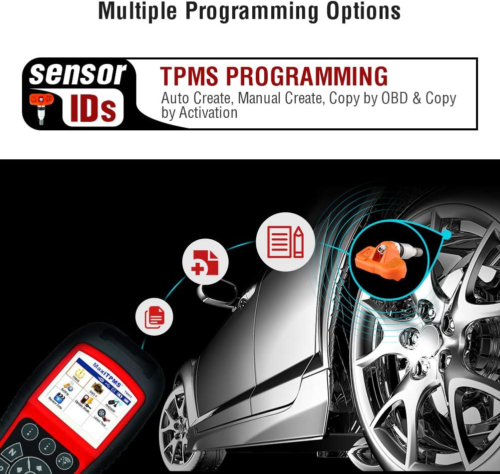 Wirelessly Sensor TPMS Reprogramming Activation Relearn Tool with OBDII Code Reader Function P7708