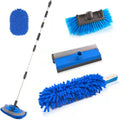 12" Yellow Car Wash Brush with Long Handle, Pack of 2 P7237