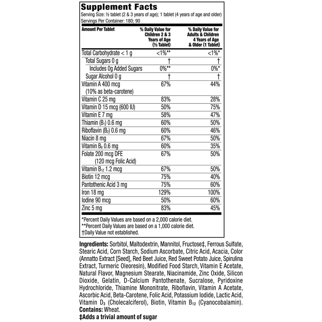 90 Ct Kids Multivitamin with Iron O130