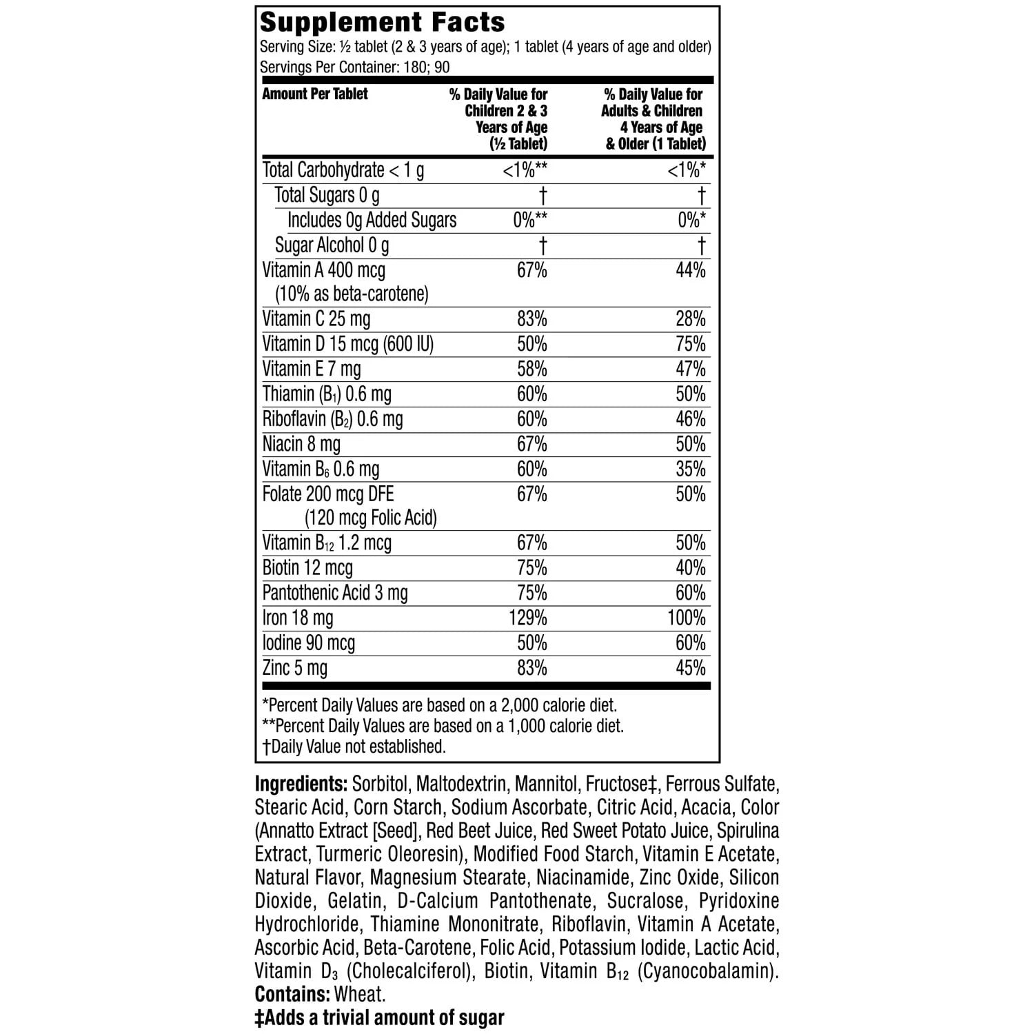 90 Ct Kids Multivitamin with Iron O130