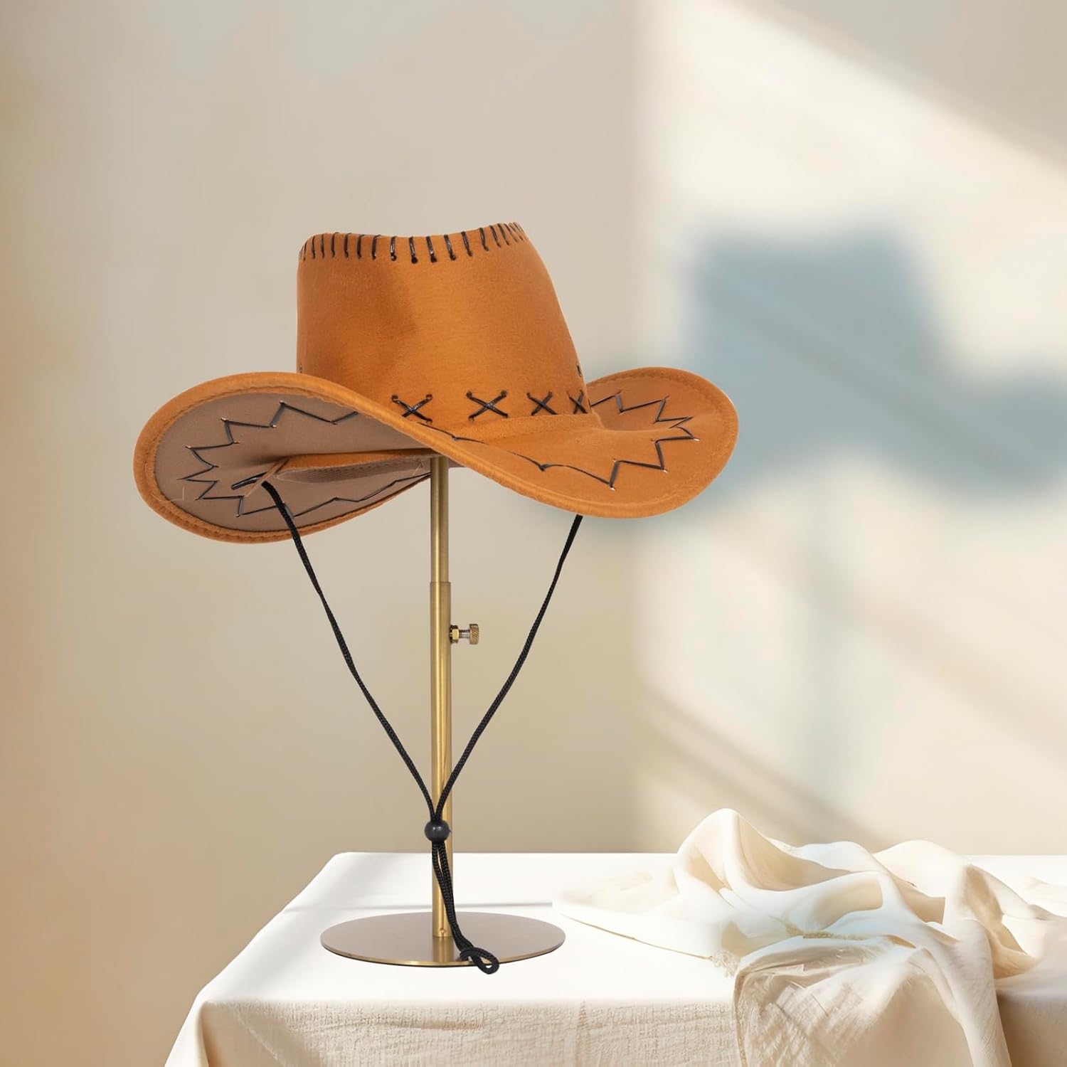 2PCS Stainless Steel Brushed Nickel Titanium Hat Stand S730502