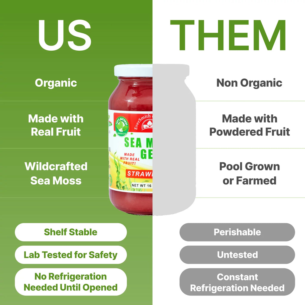 Organic Sea Moss Gel (Strawberry) 16 OZ Y997