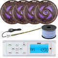 Weatherproof Marine Radio with 2 Pairs of 6.5" 240W Camouflage Speakers U229349