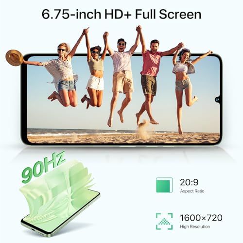12(6+6) GB +128GB/1TB TF Expand 5G Dual SIM 50MP Camera 6.75" HD+ 90Hz Display 5000mAh Black Android Phone D881589