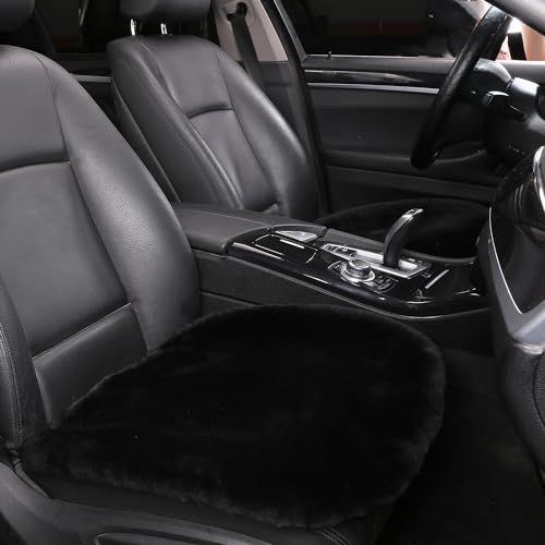Beige Sheepskin Auto Front Seat Cushion Car Seat Cover R44352