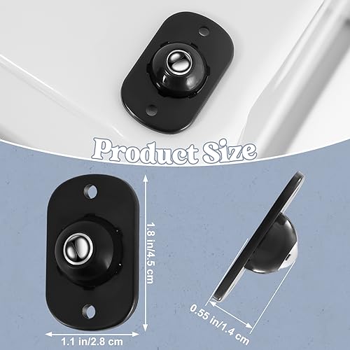 Self Adhesive Stainless Steel Universal Wheel Roller 360 Degree Rotation Sticky Pulley (8 Pieces) C69372